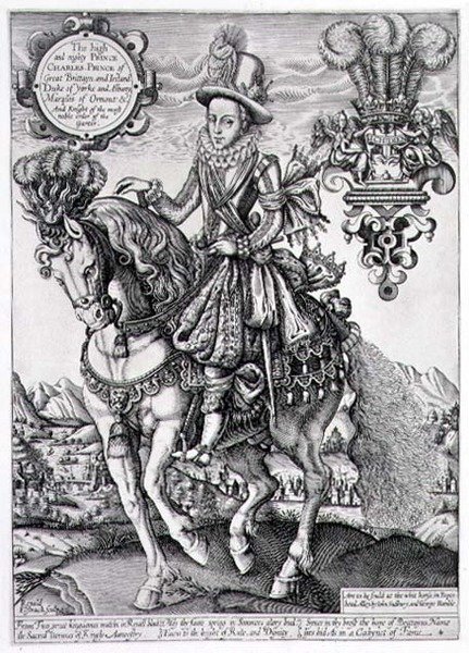 Karel I als prins van Wales te paard, uit 