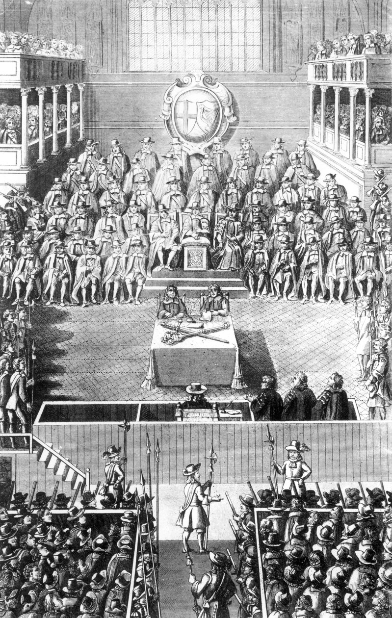 Karel I voor het Hooggerechtshof in Whitehall, 27 januari 1649 door English School
