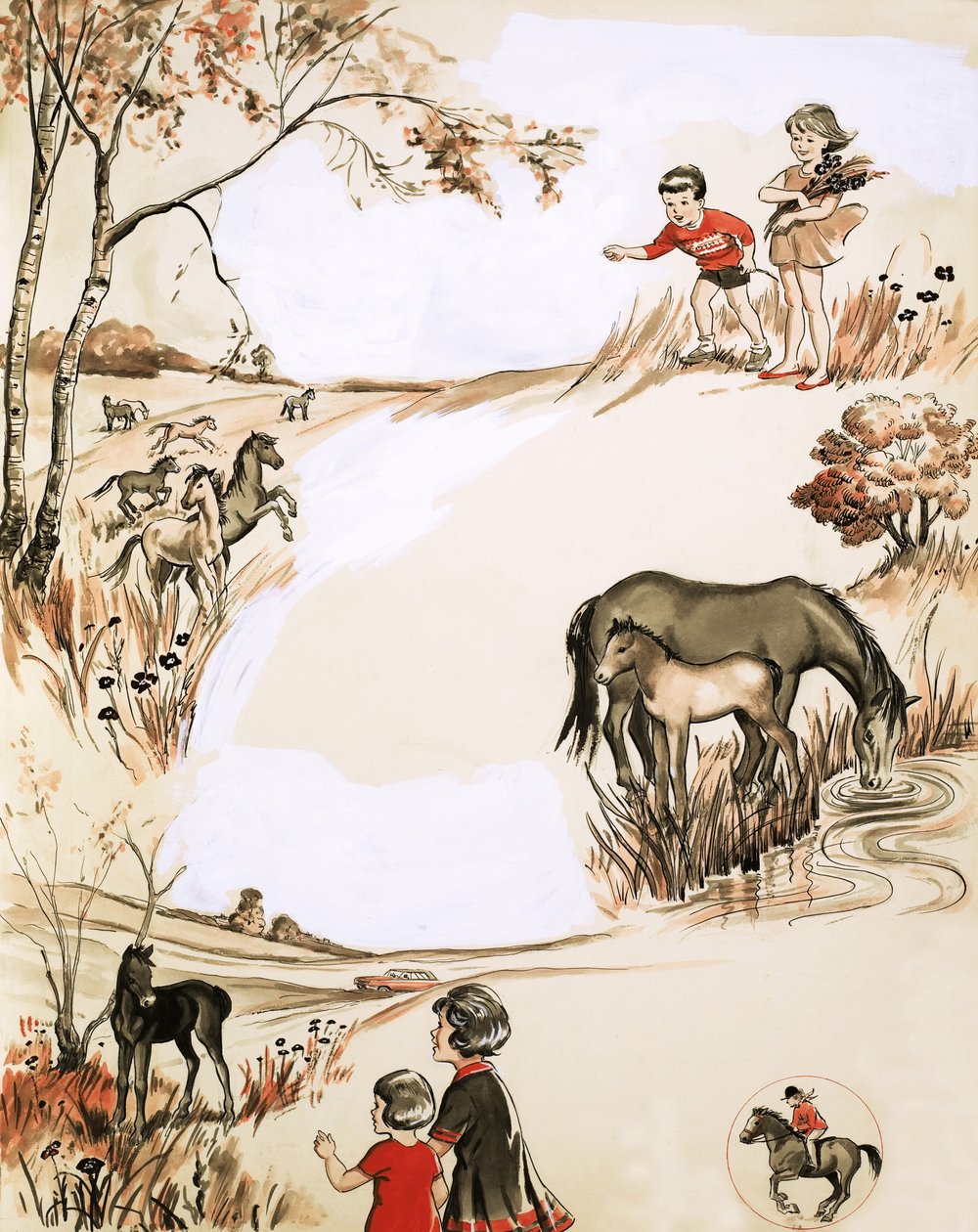 Kinderen en pony