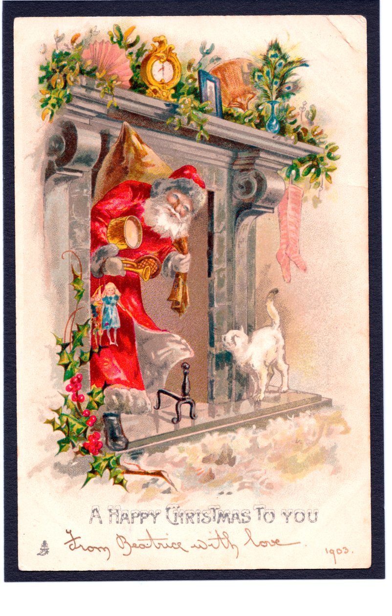 Kerstkaart, 1903 door English School
