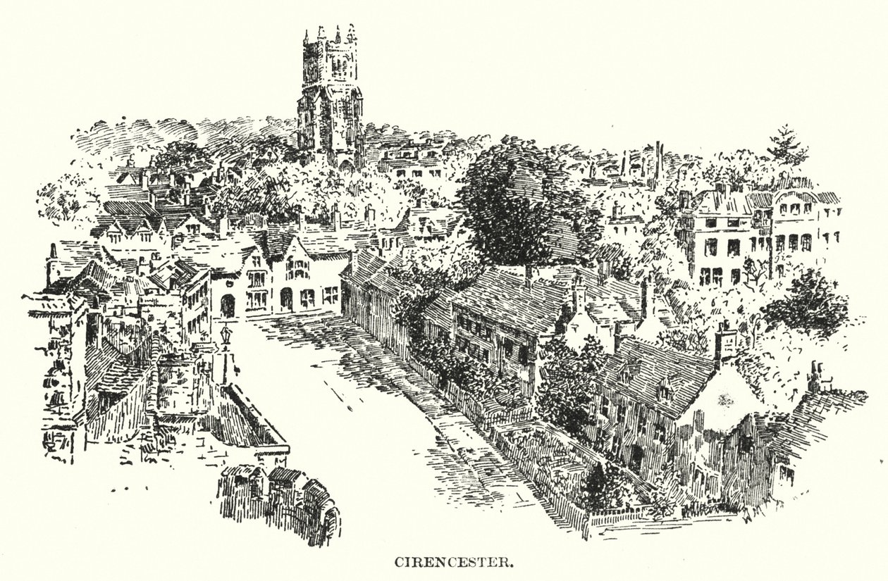 Cirencester (litho) door English School