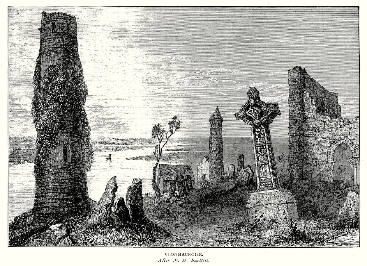 Clonmachnoise (gravure) door English School