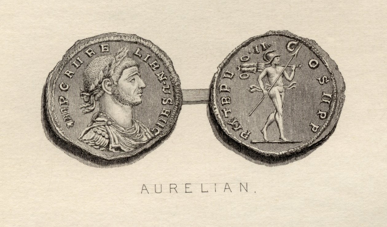 Munt uit het tijdperk van Aurelianus door English School