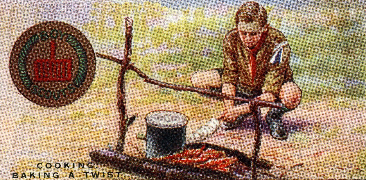 Kookvaardigheidsbadge voor Scouts - Bakken van een Twist, 1929 door English School