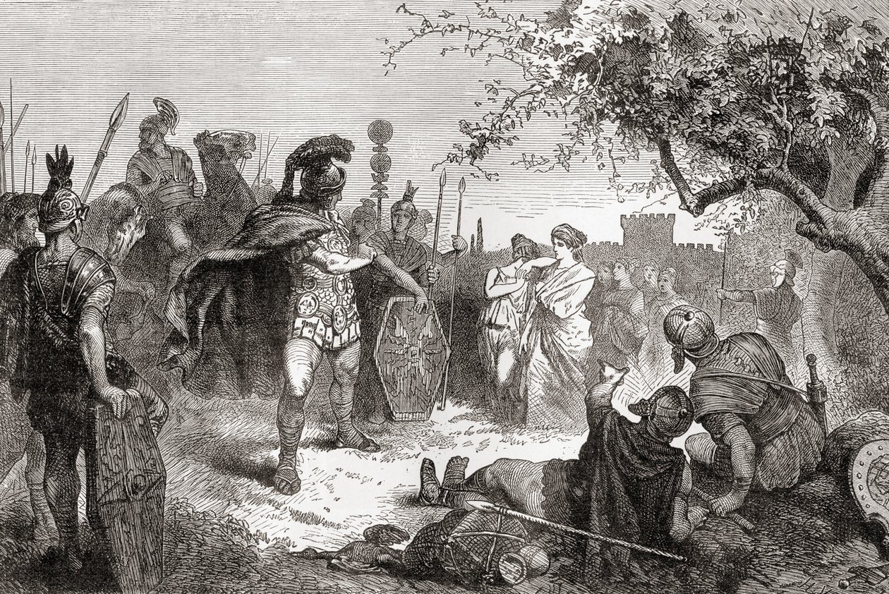 Coriolanus keert terug als vijand van Rome na zijn ballingschap, uit Ward en Lock