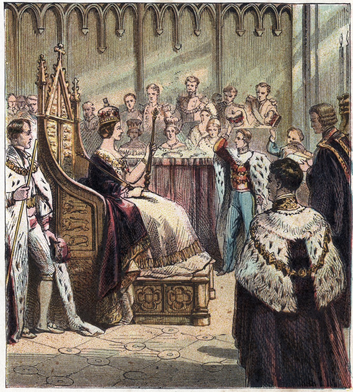 Kroning van koningin Victoria I van Engeland, Londen, Westminster Abbey, 28 juni door English School