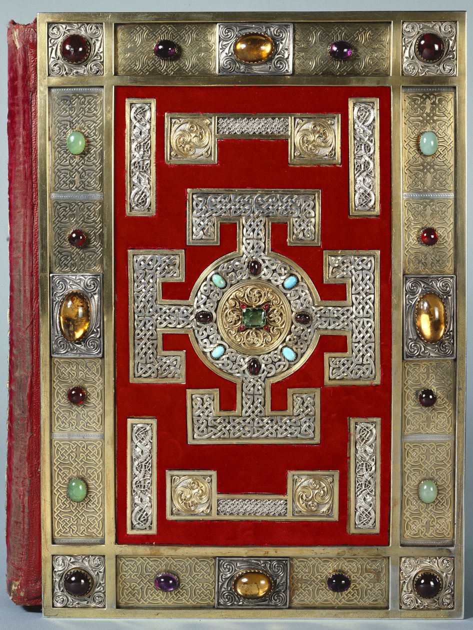 Cotton Nero D.IV Binding van de Lindisfarne-evangeliën, opnieuw gebonden in 1853 door English School