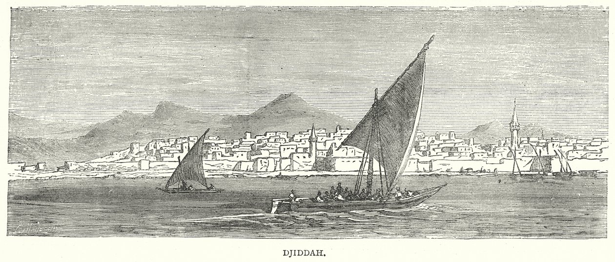 Djiddah (gravure) door English School