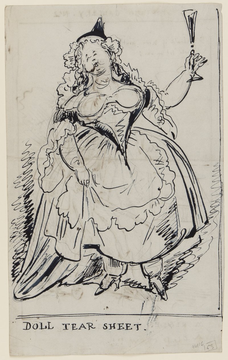 Doll Tear Sheet, ca. 1825 door English School