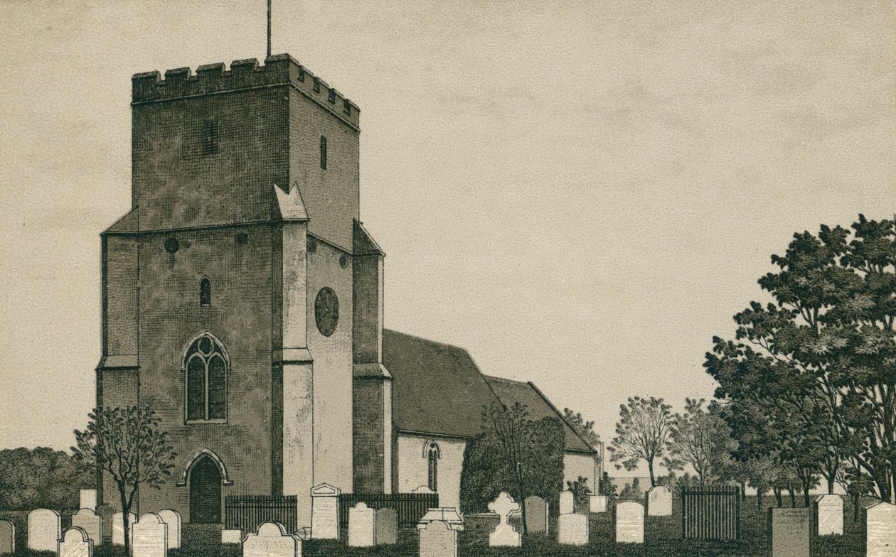Kerk Dovercourt (litho) door English School