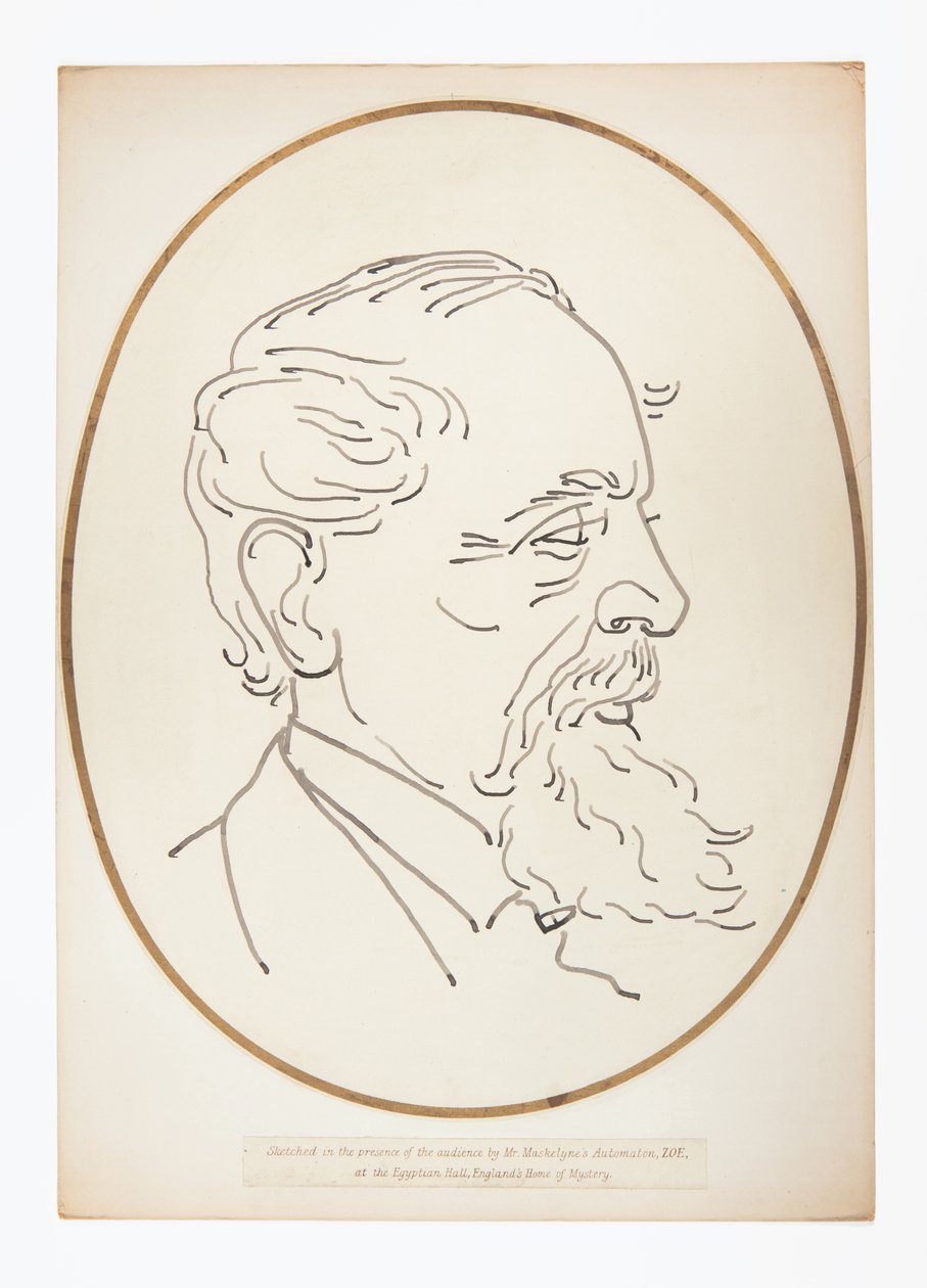 Tekening van Charles Dickens door Mr. Maskelyne