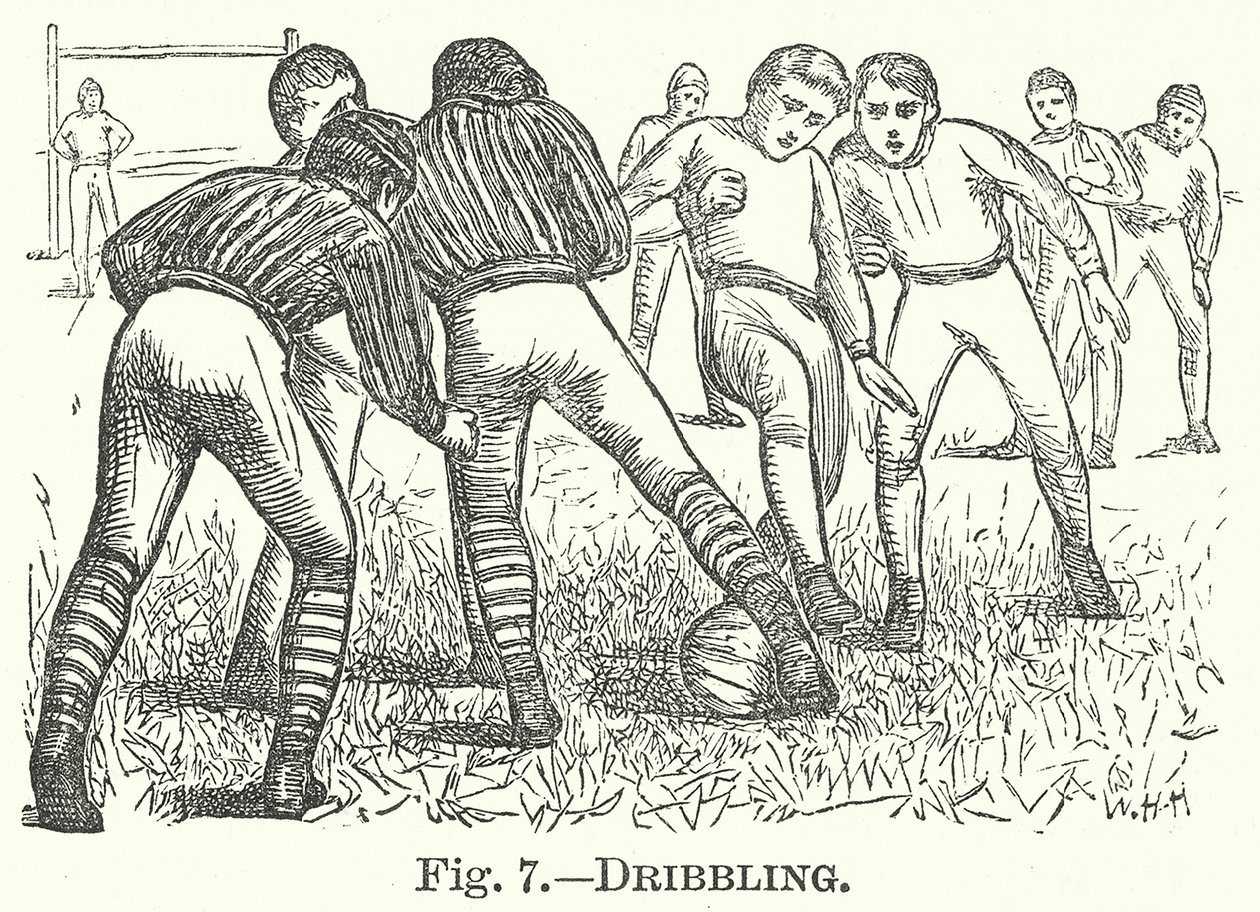 Dribbelen (gravure) door English School