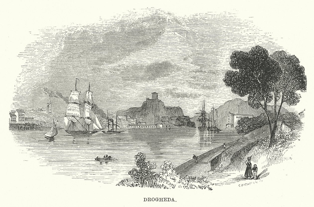 Drogheda (gravure) door English School
