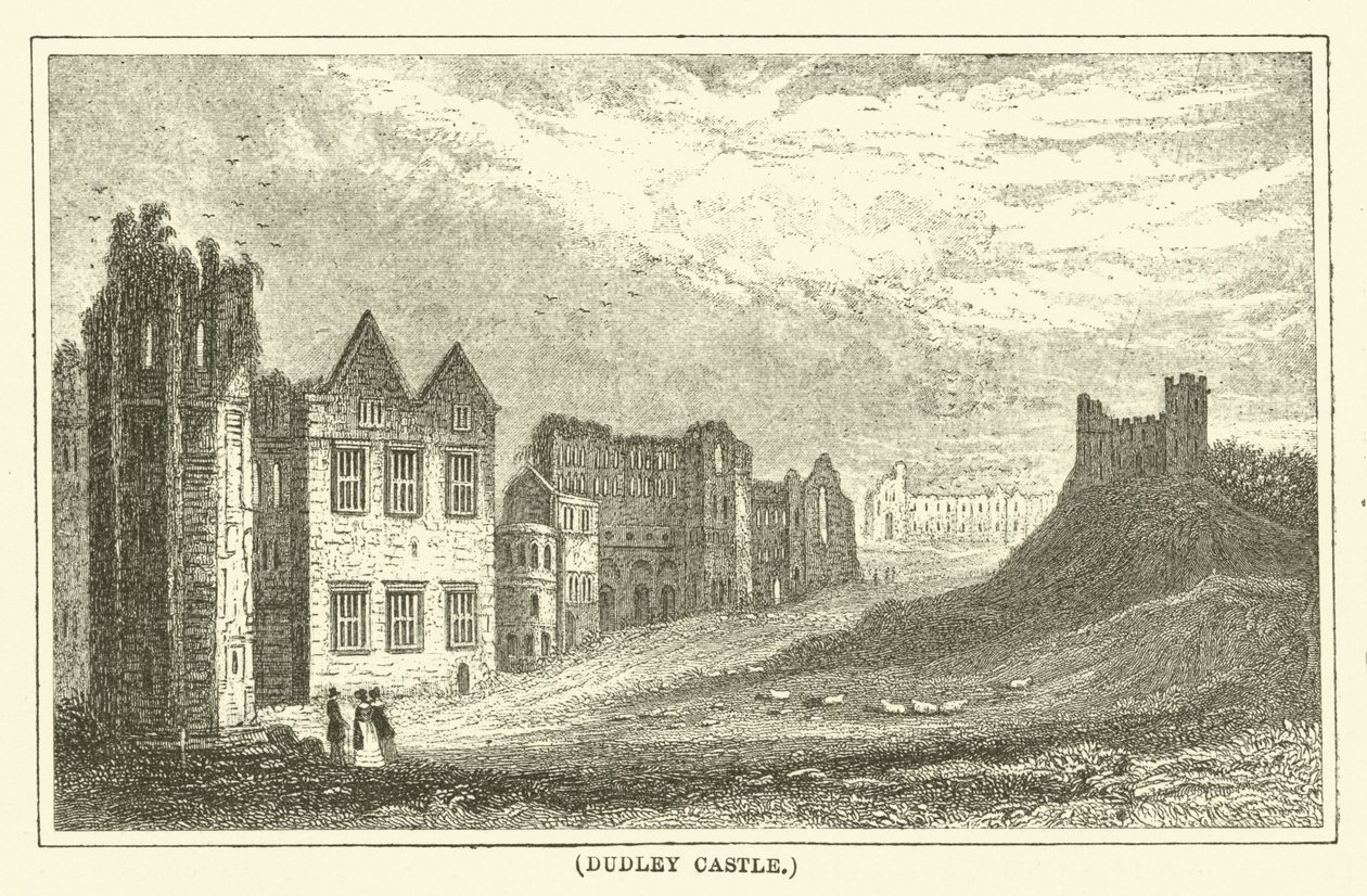 Kasteel Dudley (gravure) door English School