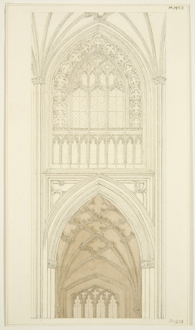 Oostzijde van het zuidertransept van St. Mary Redcliffe door English School