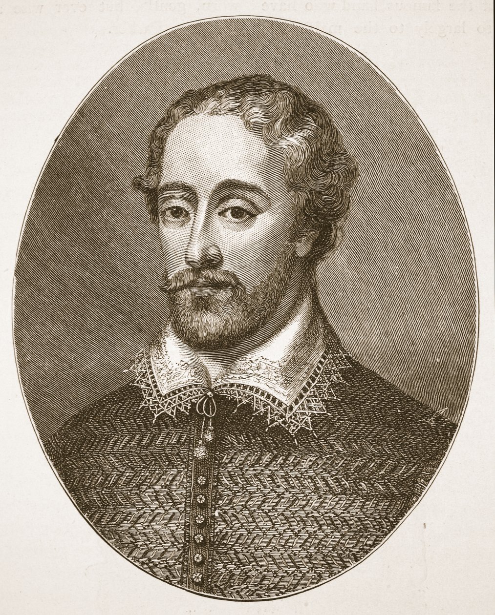 Edmund Spenser, uit een gravure door G. Vertue, illustratie uit De Kerk van Engeland: Een Geschiedenis voor het Volk door H.D.M. Spence-Jones door English School