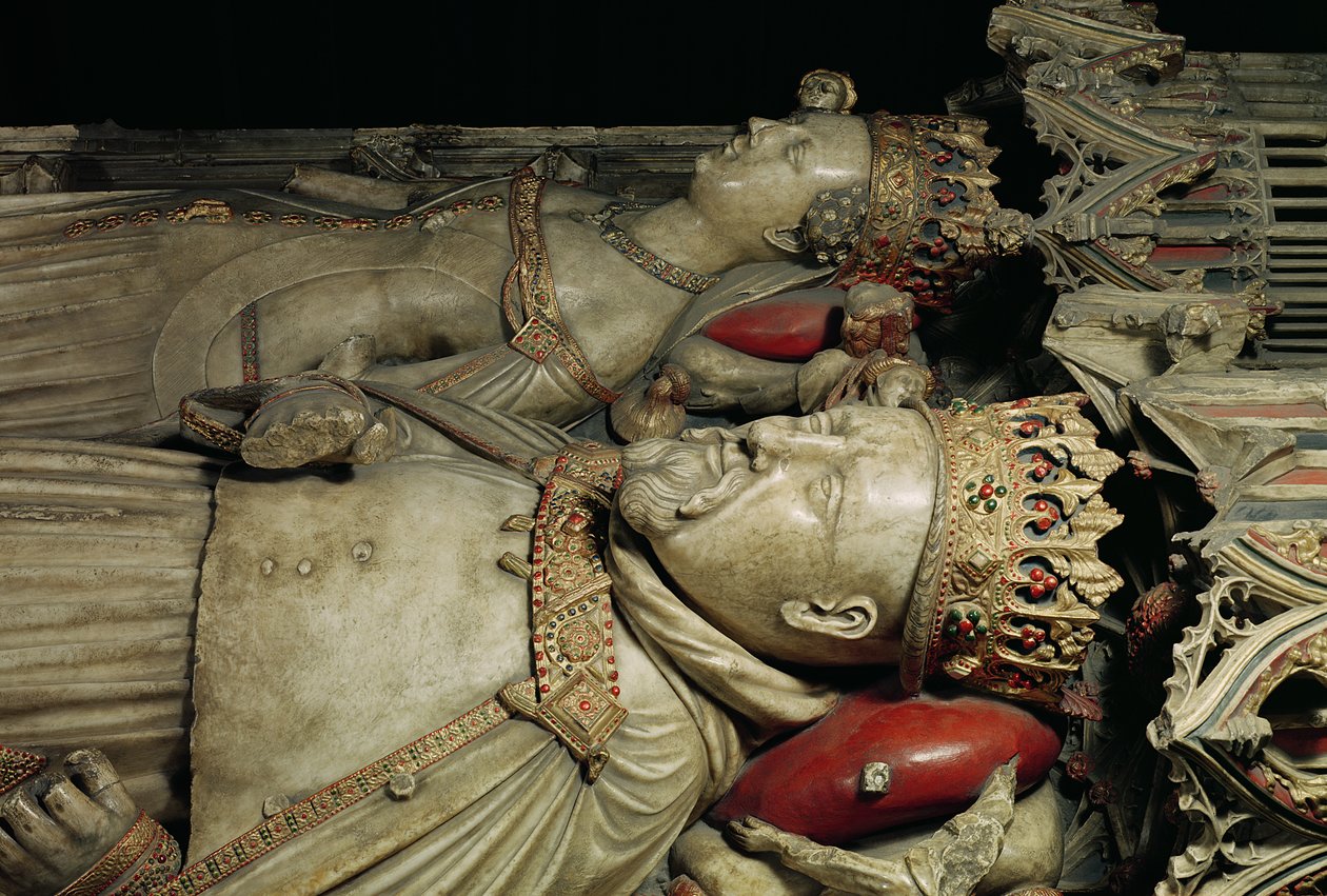Beeld van Hendrik IV (1367-1413) op zijn graf in de kathedraal van Canterbury door English School