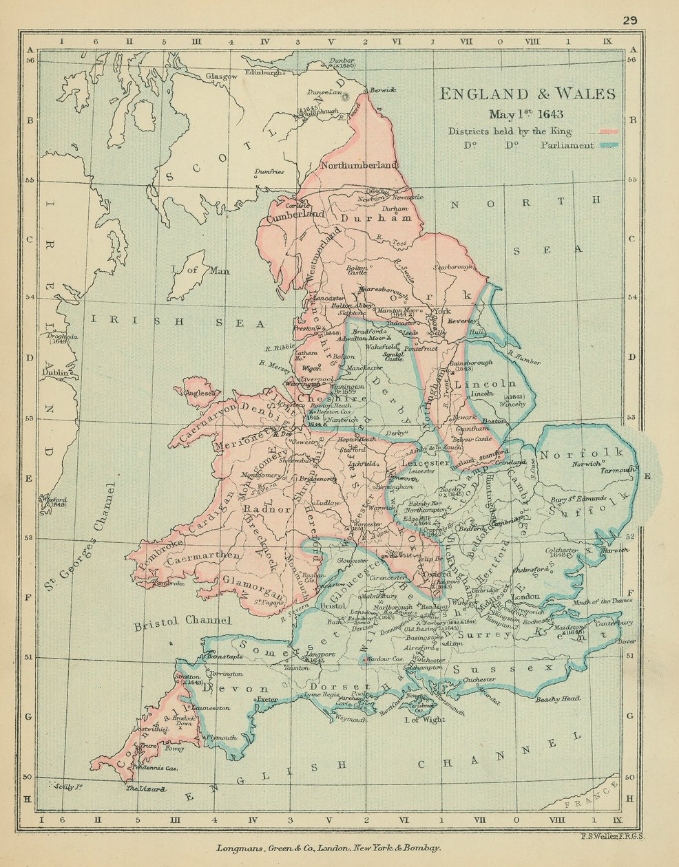 Engeland  Wales (kleurenlitho) door English School
