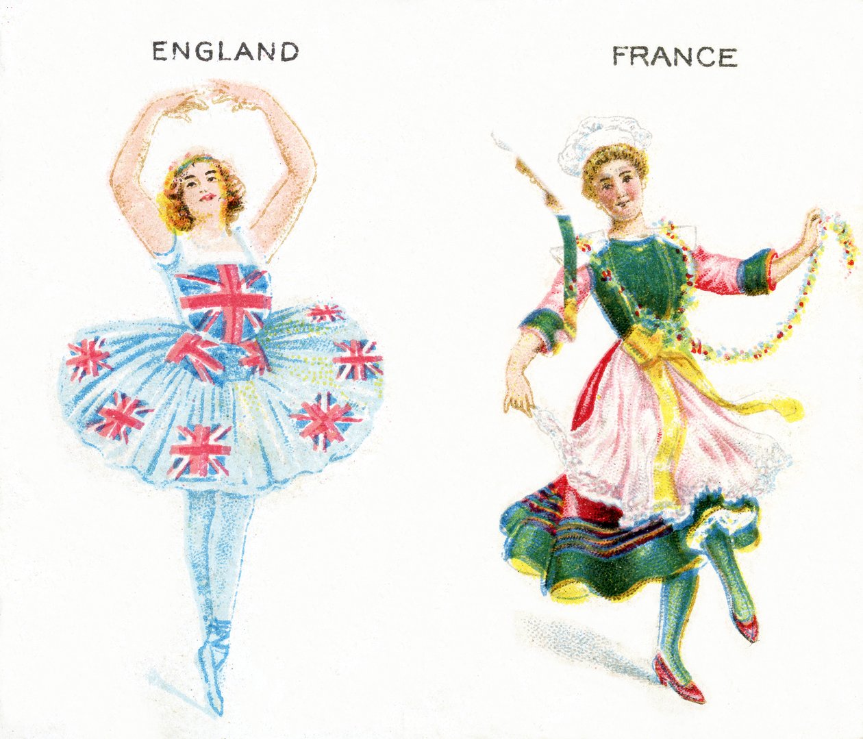 Entente Cordiale sigarettenkaarten, 1915 door English School