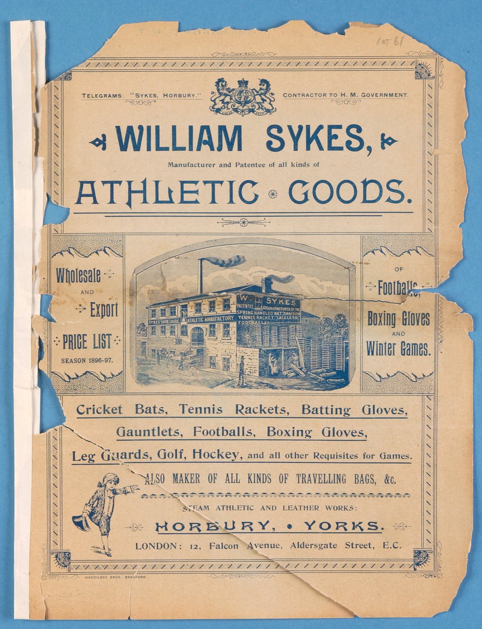 Uitrustingscatalogus geproduceerd door William Sykes, 1896 door English School