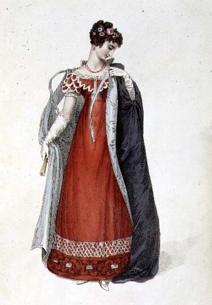 Avondjurk of baljurk, modeplaat uit Ackermann