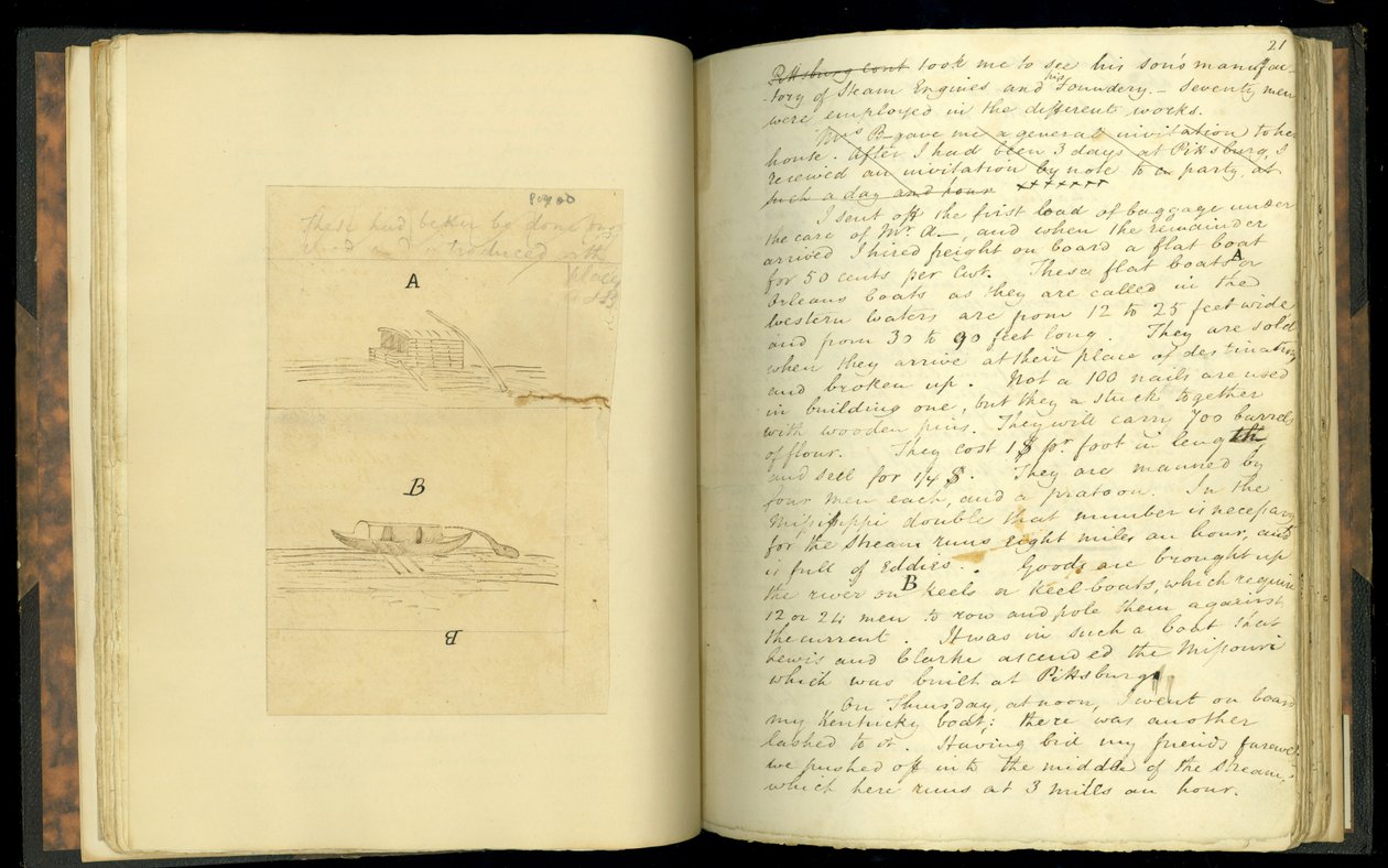 Uittreksels uit brieven geschreven tijdens een reis naar de westelijke delen van de Verenigde Staten..., door Elias Fordham Pym, 1818 door English School