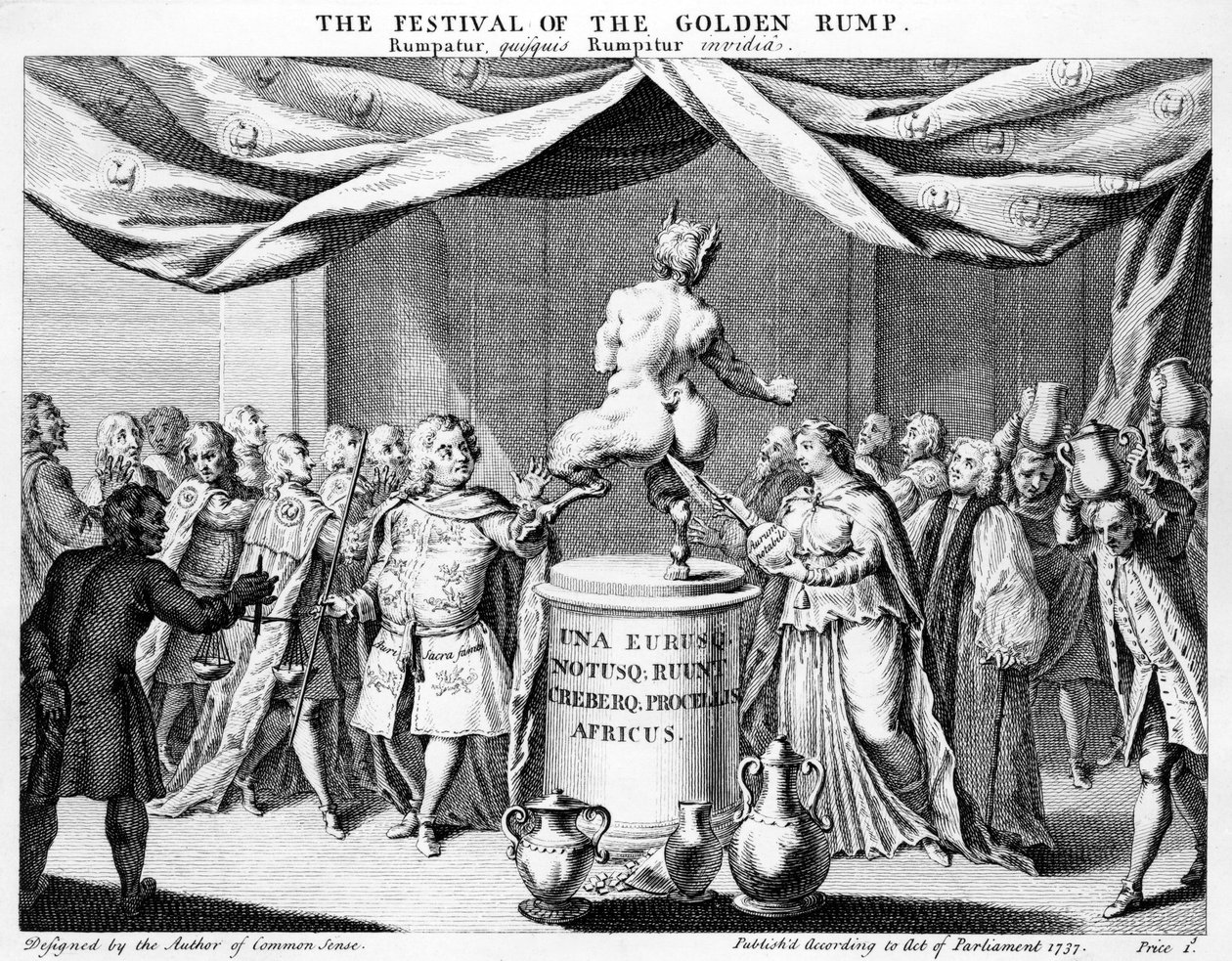Festival van de Gouden Rump, 1737 door English School