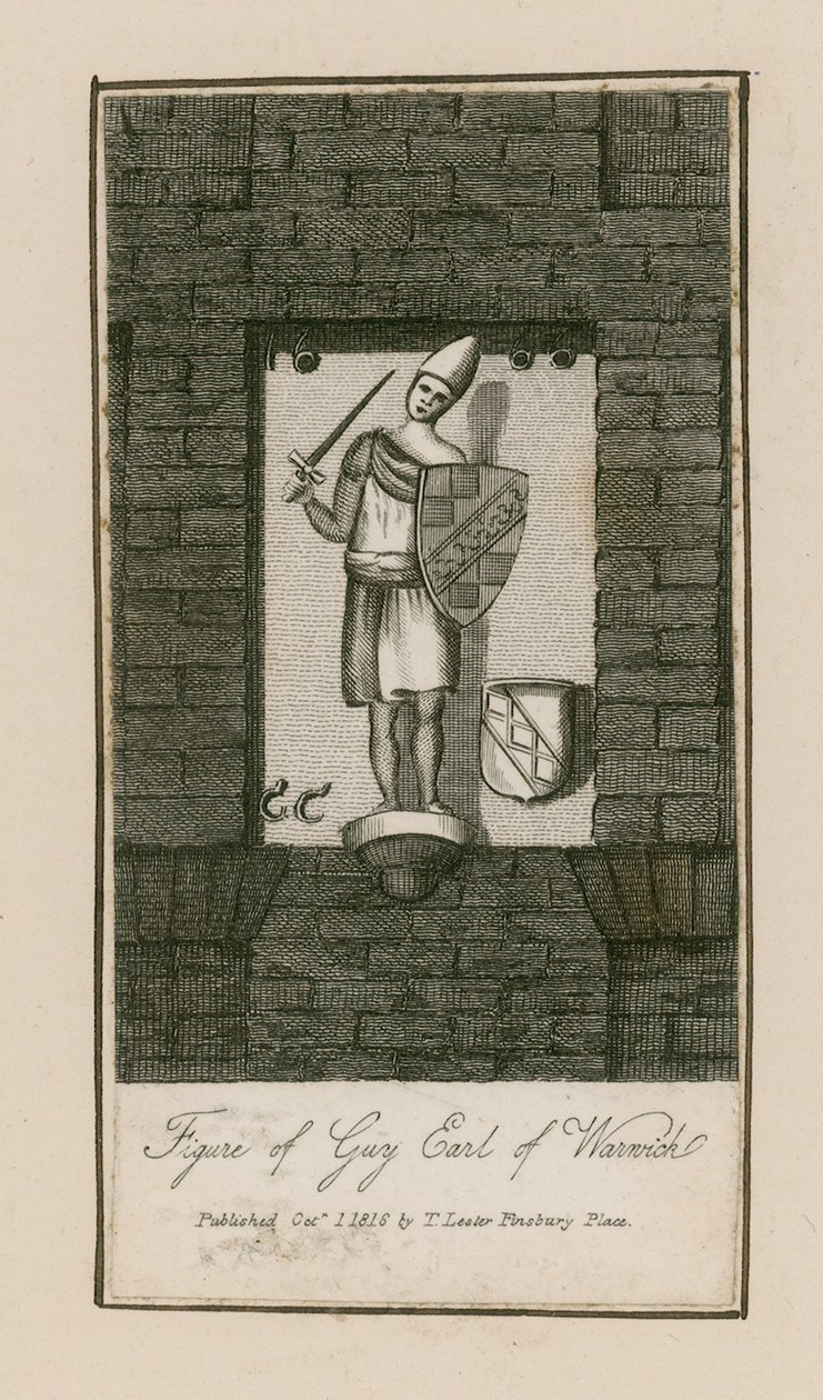 Figuur van Guy, graaf van Warwick (gravure) door English School