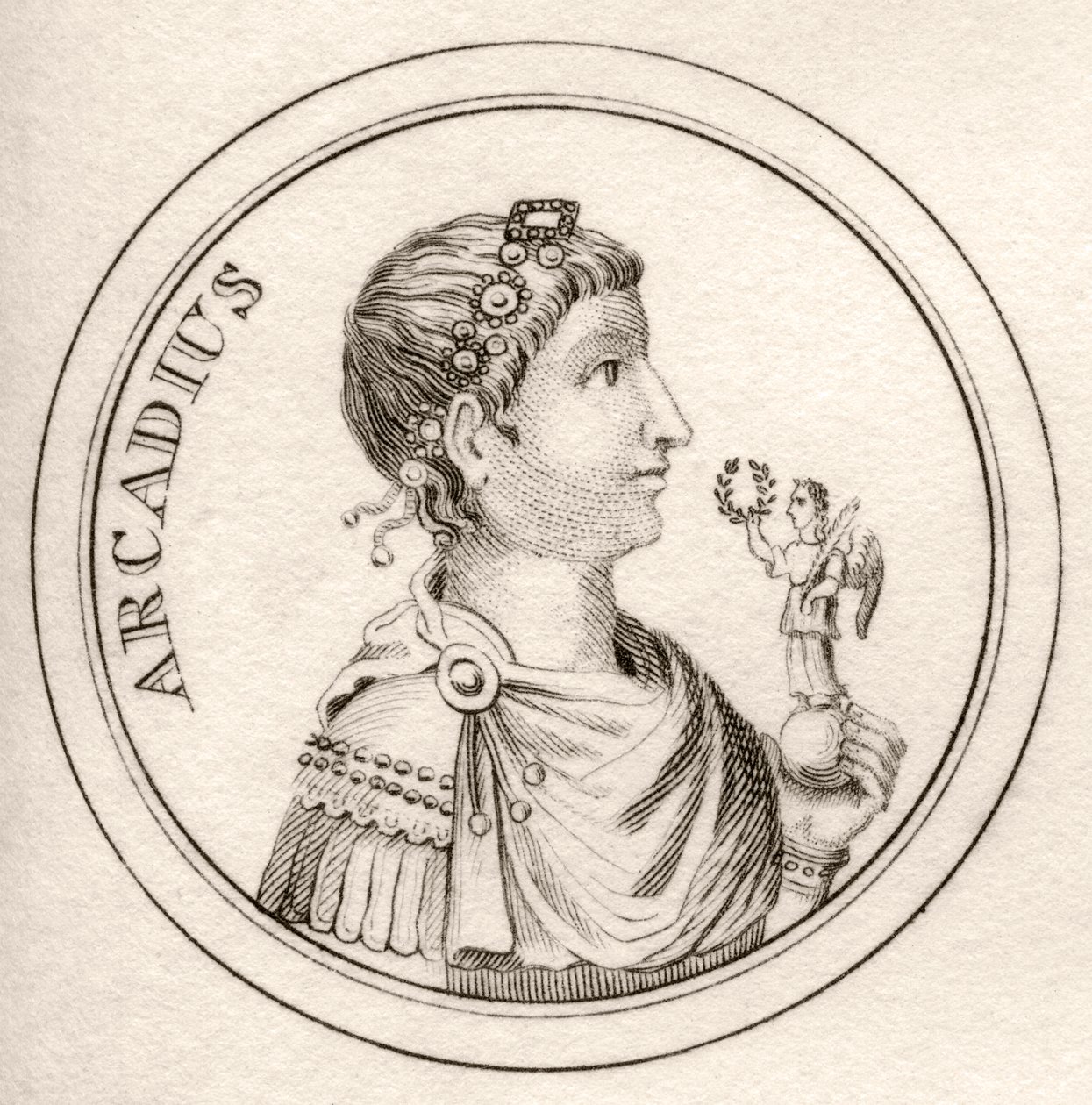 Flavius Arcadius, uit 