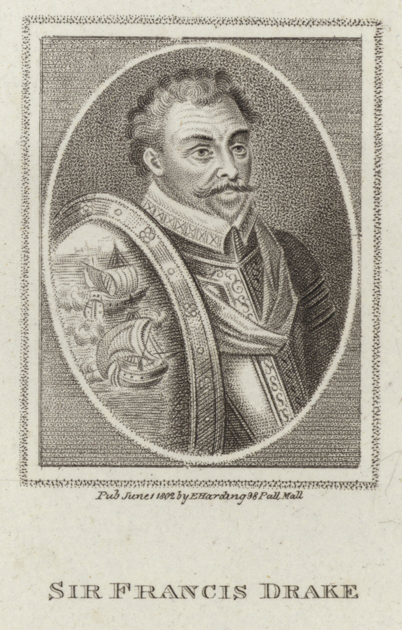 Francis Drake (engraving) door English School