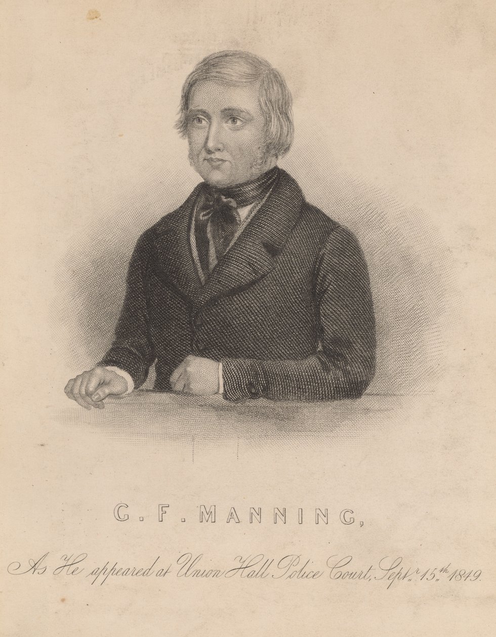 Frederick George Manning, die samen met zijn vrouw Marie Manning Patrick O