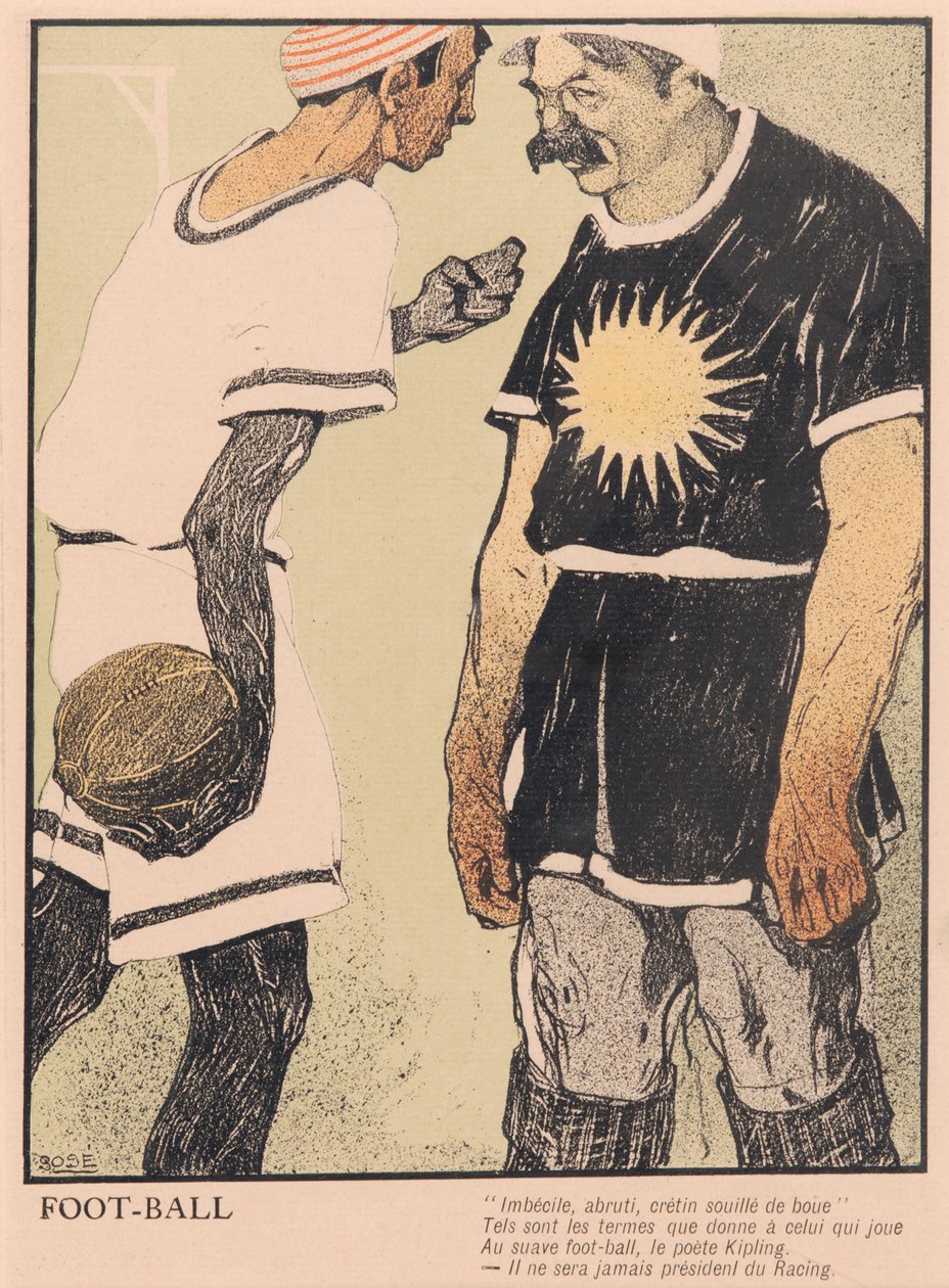 Franse lithografie met Kipling-citaat door English School