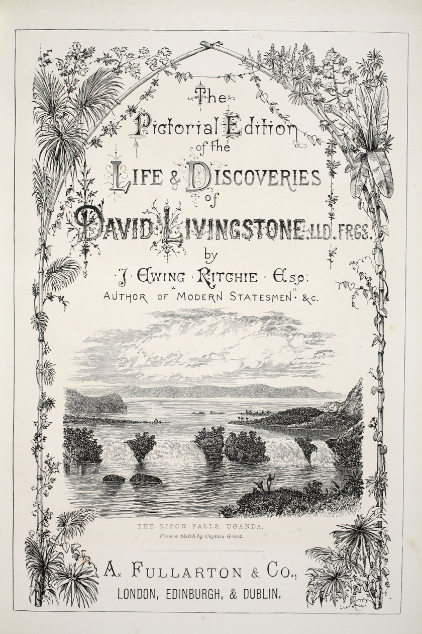 Frontispice uit De Geïllustreerde Editie van het Leven en de Ontdekkingen van David Livingstone door J. Ewing Richie, uitgegeven door A. Fullarton & Co., 1876 door English School
