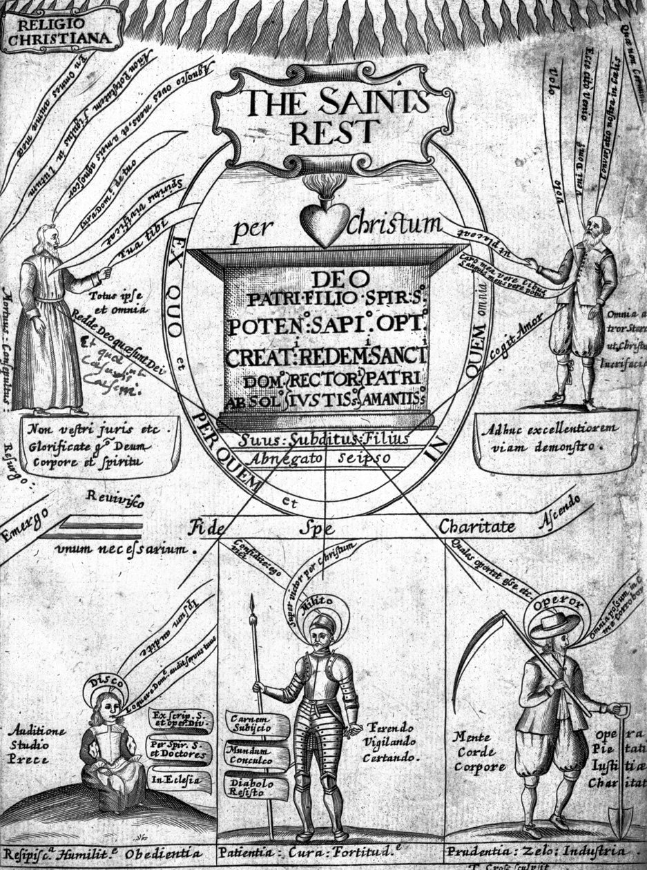 Frontispice van Het Eeuwige Rust van de Heiligen door Richard Baxter door English School
