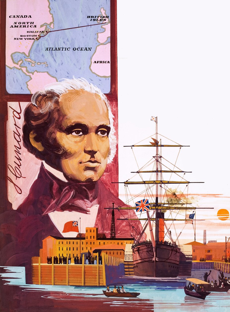 Volle kracht vooruit, Atlantisch passagiersschip pionier Samuel Cunard door English School