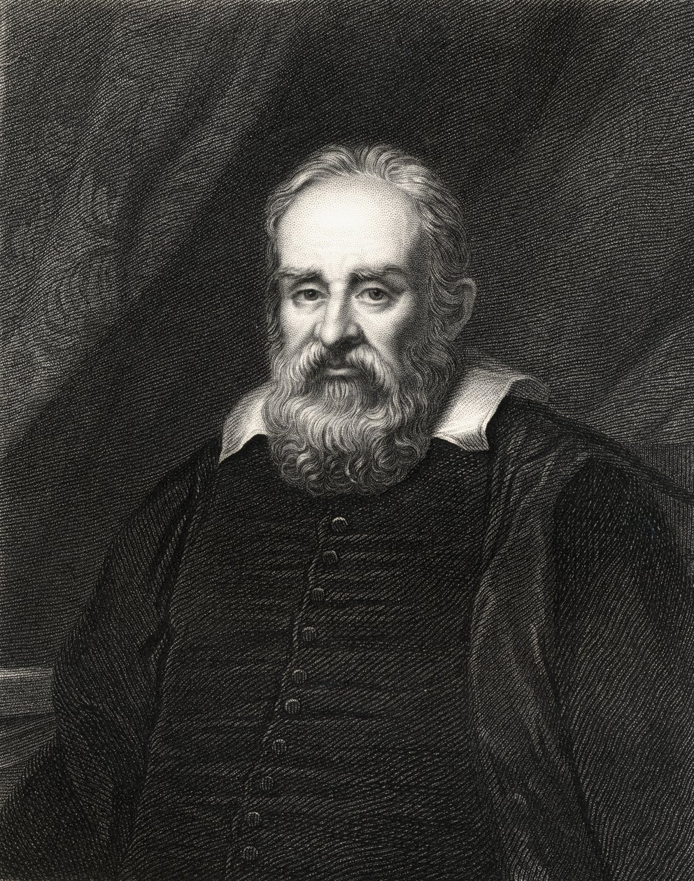 Galileo Galilei uit The Gallery of Portraits, gepubliceerd in 1833 door English School