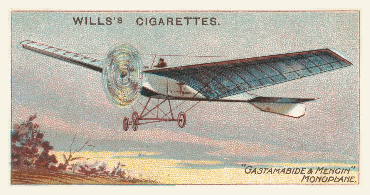 Gastamabide en Mengin Monoplane (chromolitho) door English School