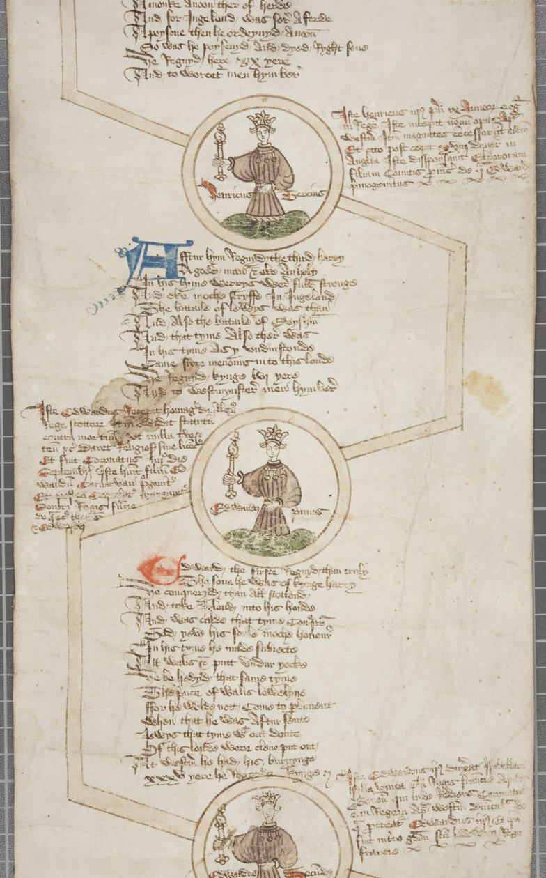 Genealogische rol van de koningen van Engeland, ca. 1440-79 door English School