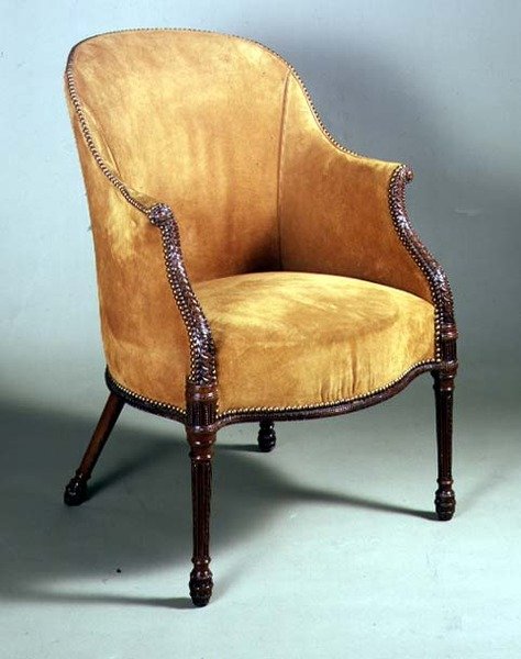 Bergère stoel van George III, eind 18e eeuw door English School
