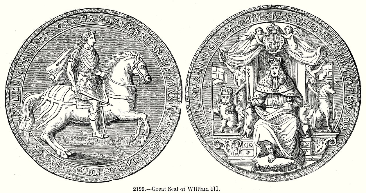Great Deal van Willem III (gravure) door English School