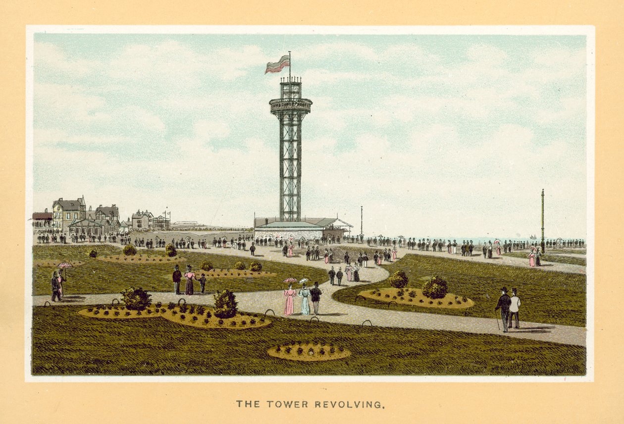 Great Yarmouth: De toren draait (kleurenlitho) door English School