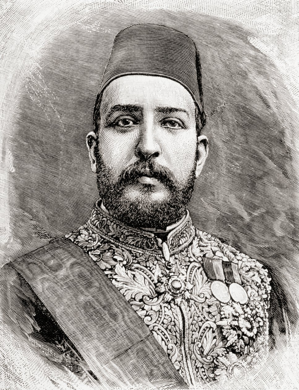 HH Muhammad Tewfik Pasha, Tawfik van Egypte, 1890 door English School