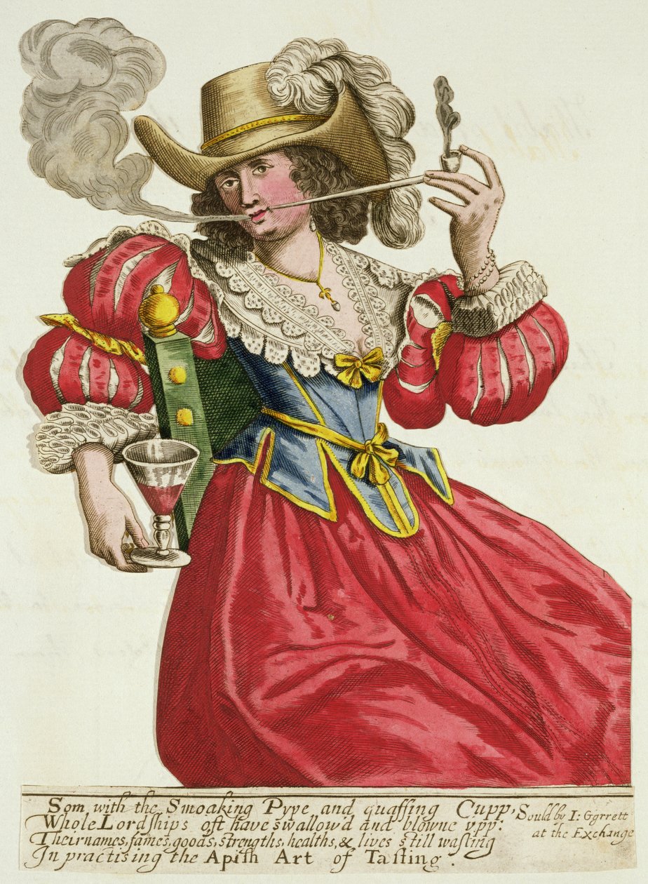 Kleding van een rijke dame rond 1630 door English School