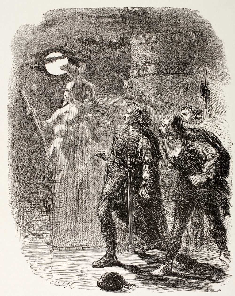 Hamlet, Horatio en Marcellus zien het Spook, uit 
