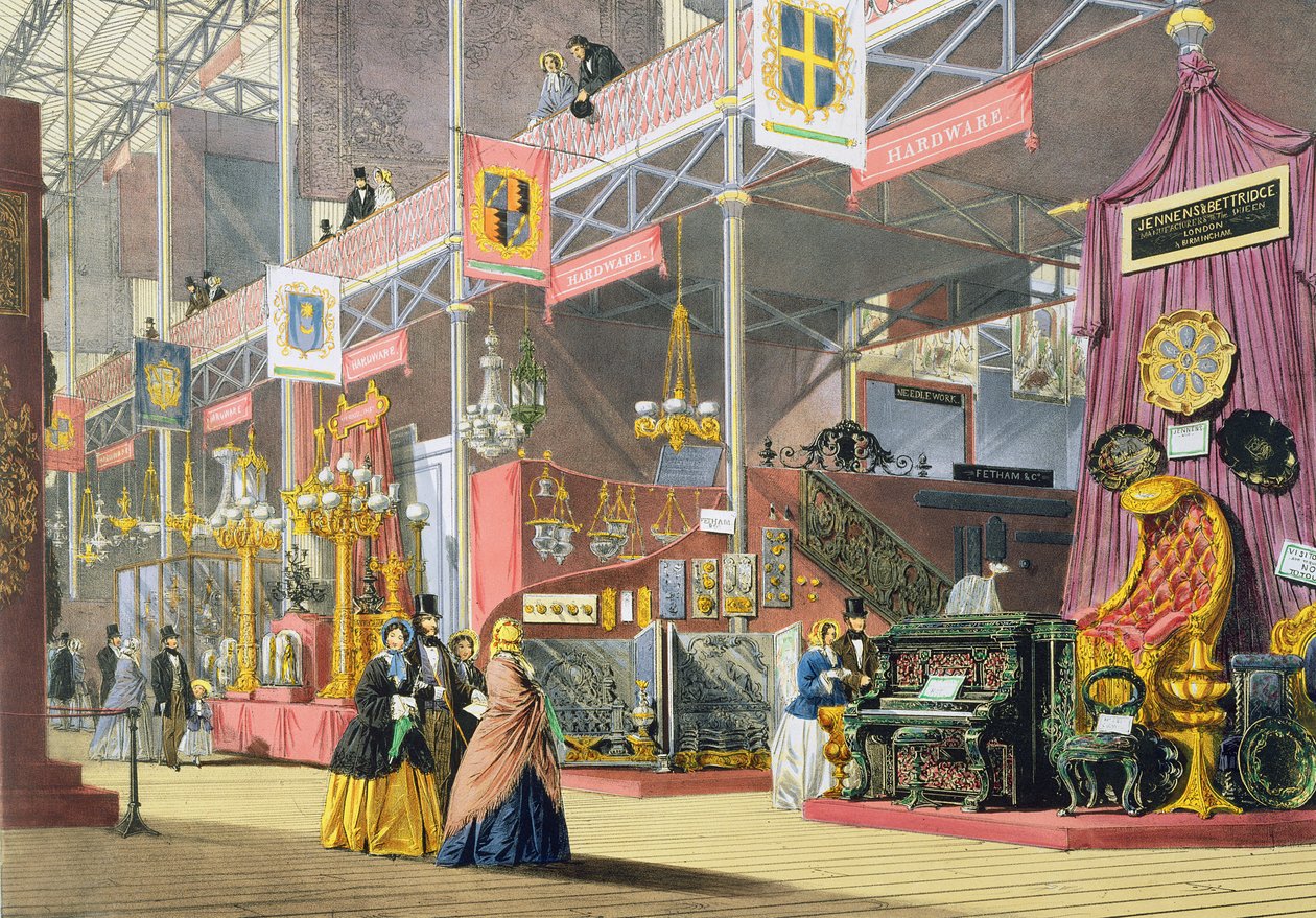 Hardware en houtsnijmachines, op de Grote Tentoonstelling van 1851, uit Dickinsons Comprehensive Pictures door English School