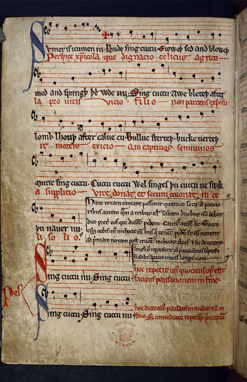 Harley MS 978 f.11v Muzikale mengelmoes, uit 