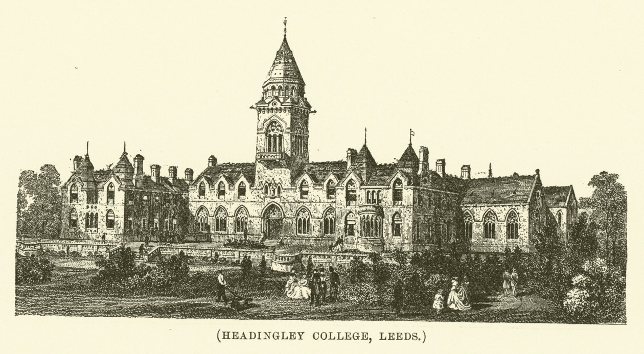 Headingley College, Leeds (gravure) door English School