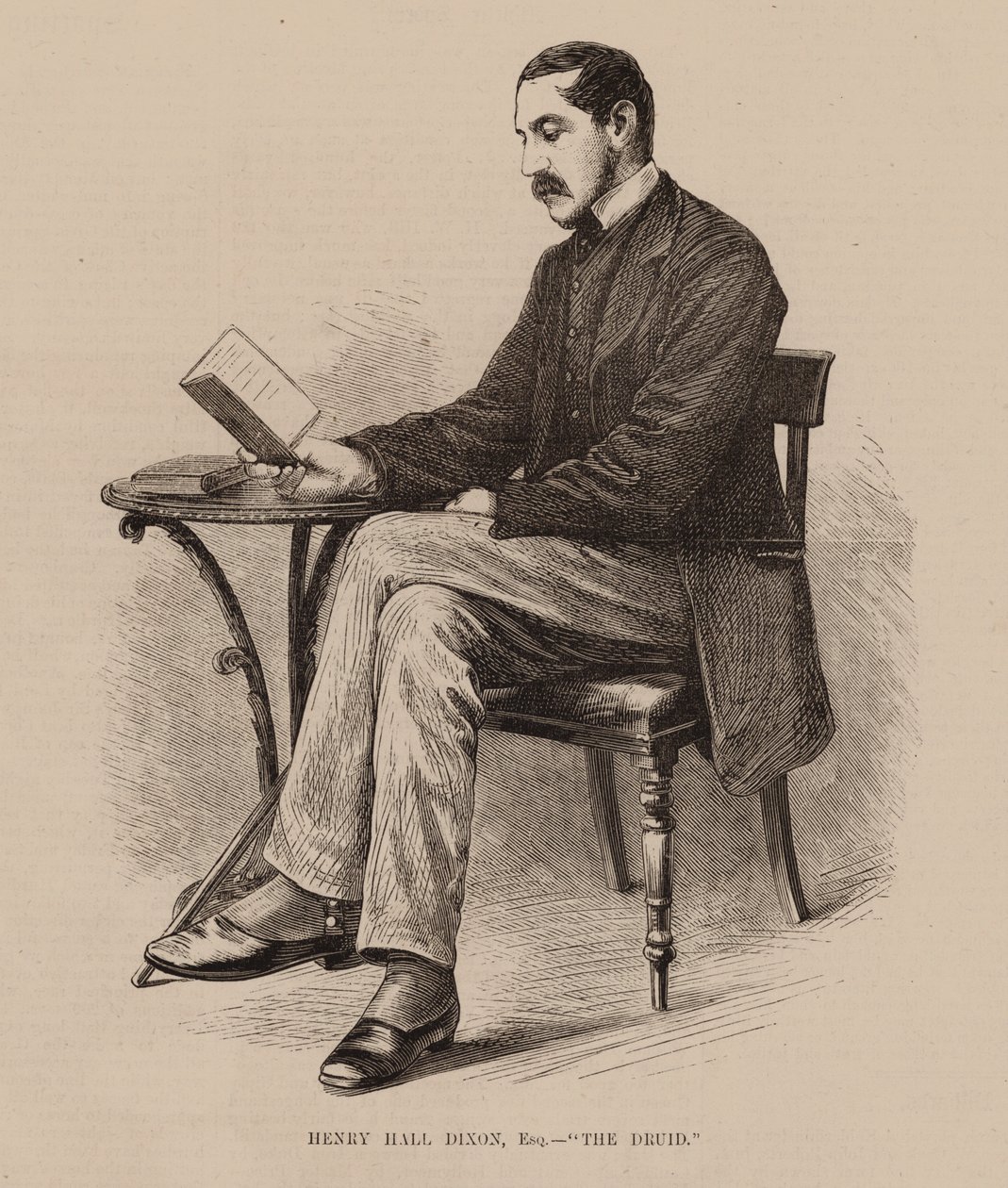 Henry Hall Dixon, Esq " De druïde" (gravure) door English School