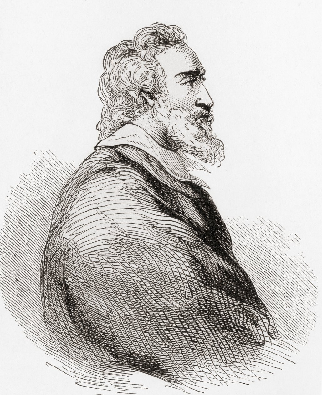 Hendrik IV, ook bekend als Goede Koning Hendrik, 1553-1610, uit Ward en Locks Geïllustreerde Geschiedenis van de Wereld, uitgegeven ca. 1882 door English School