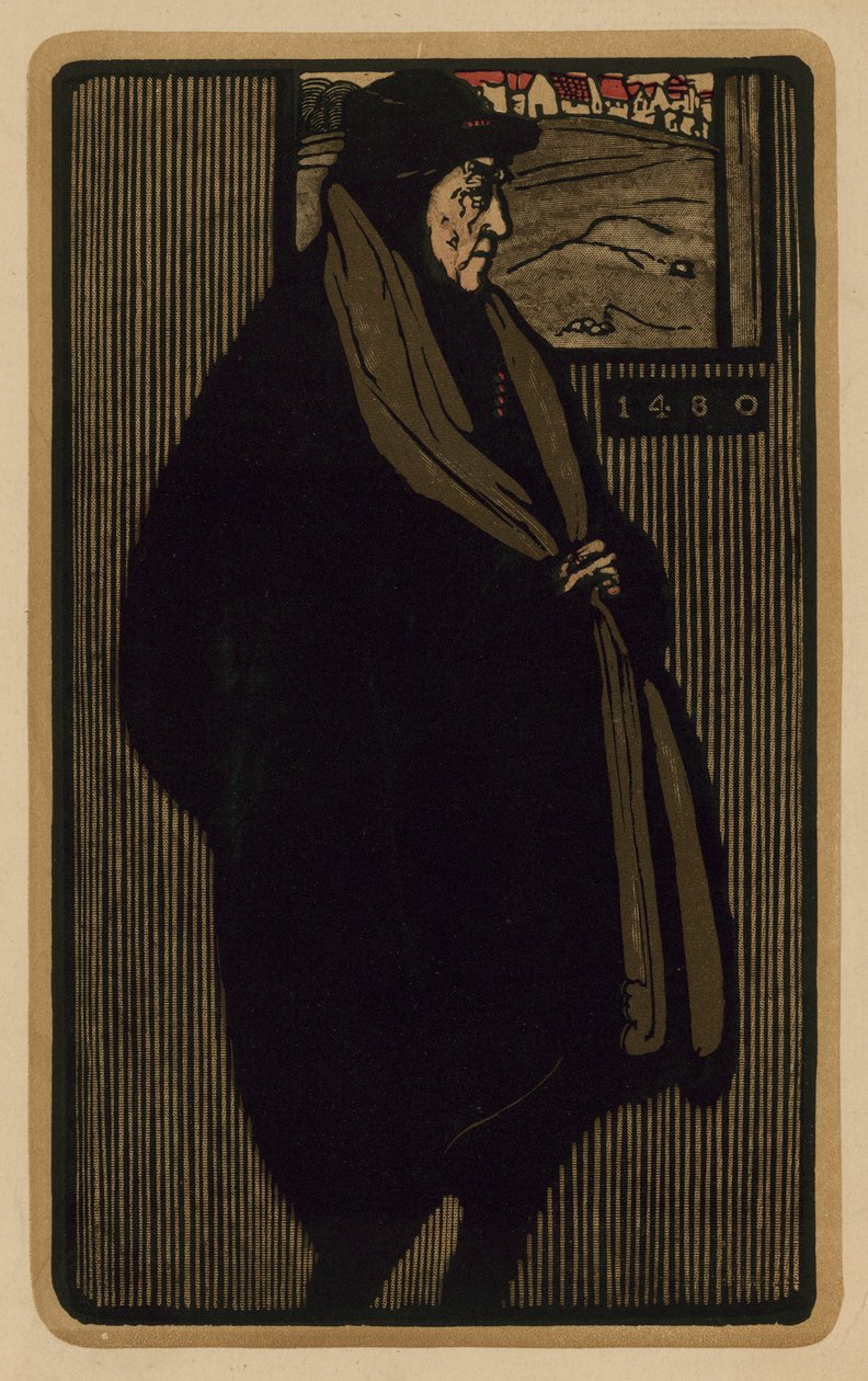 Henry Irving, acteur (gravure) door English School
